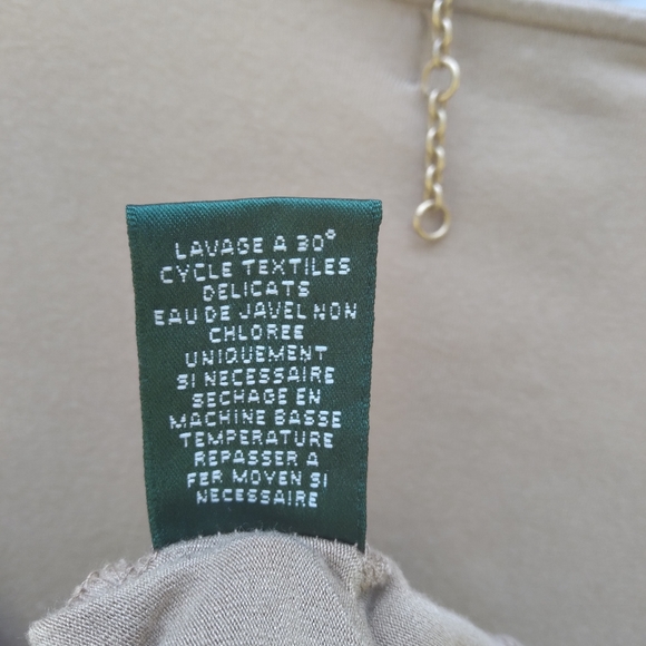 LAUREN RALPH LAUREN size large camel v neck - Picture 10 of 10